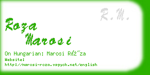 roza marosi business card